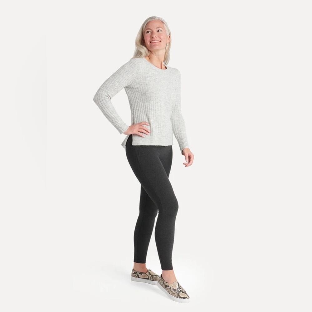 Betabrand Skinny-Leg | Classic Dress Pant Yoga Pants‎ charcoal